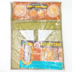 Vintage 1966 Bogene Garment Bag Avocado Green NOS New Old Stock Closet Organizer